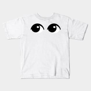 Eyes Looking Sideways Emoticon Kids T-Shirt